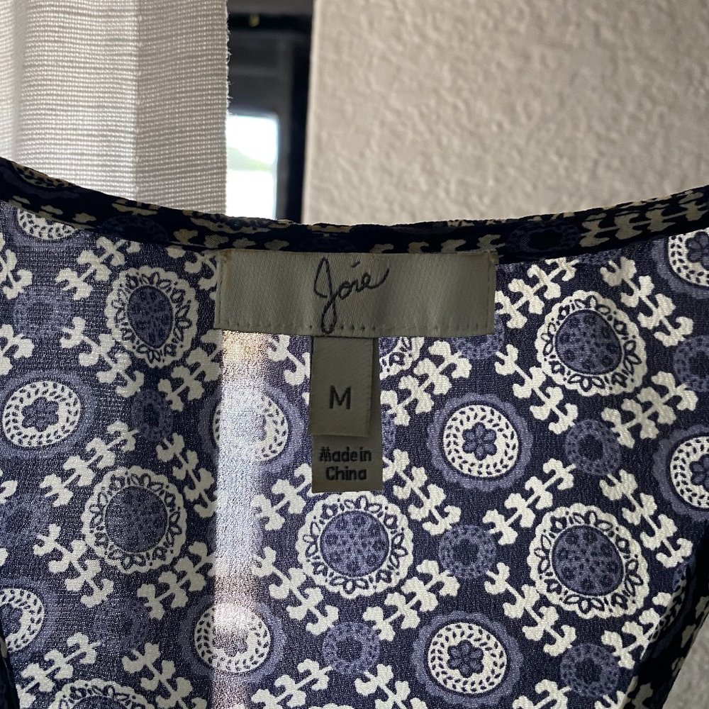 Joie Blue Print Racerback Silk Tank
